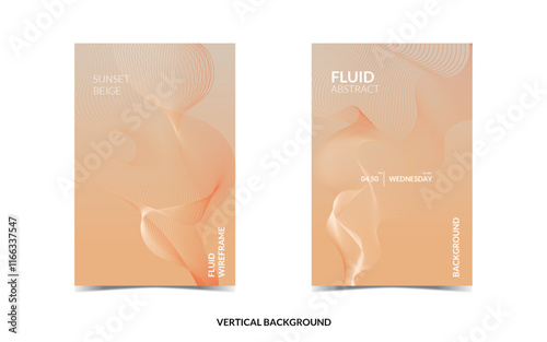 VERTICAL BACKGROUND 34 EDITABLE COLORFUL COVER DESIGN, WITH FLUID WIREFRAME ARTWORK FOR A LOT OF DESIGN NEEDS