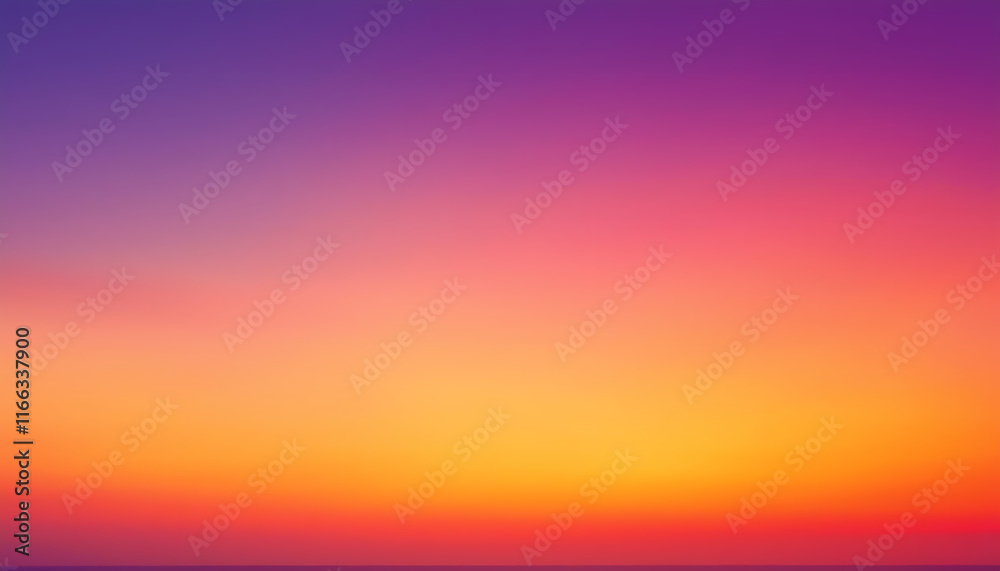Naklejka premium Vibrant Sunset Gradient Background Orange Pink Purple Sky and Horizon