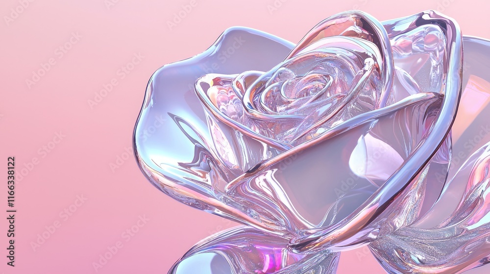 Mechanical-Botanical Elegance: Intricate 3D Render of a Glossy Rose Symbolizing Beauty and Grace on Gradient Background Mechanical-Botanical Elegance: Intricate 3D Render of a Glossy Rose Symbolizing Beauty and Grace on Gradient Background