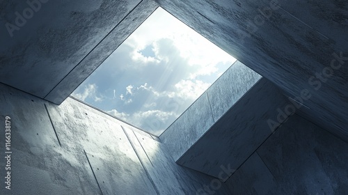 Natural Light Through Architectural Skylight with Detail
