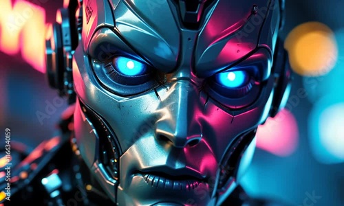 futuristic robotic humanoid figure 