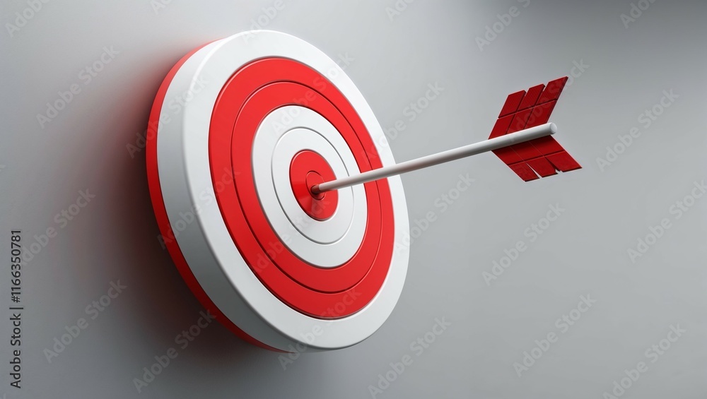 Sharp arrow piercing the bullseye, symbolizing successful business performance through accurate goal-oriented strategies Sharp arrow piercing the bullseye, symbolizing successful business performance through accurate goal-oriented strategies