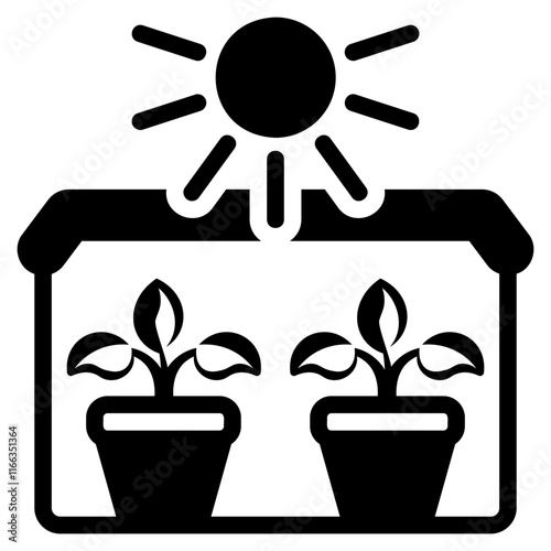 Green house icon