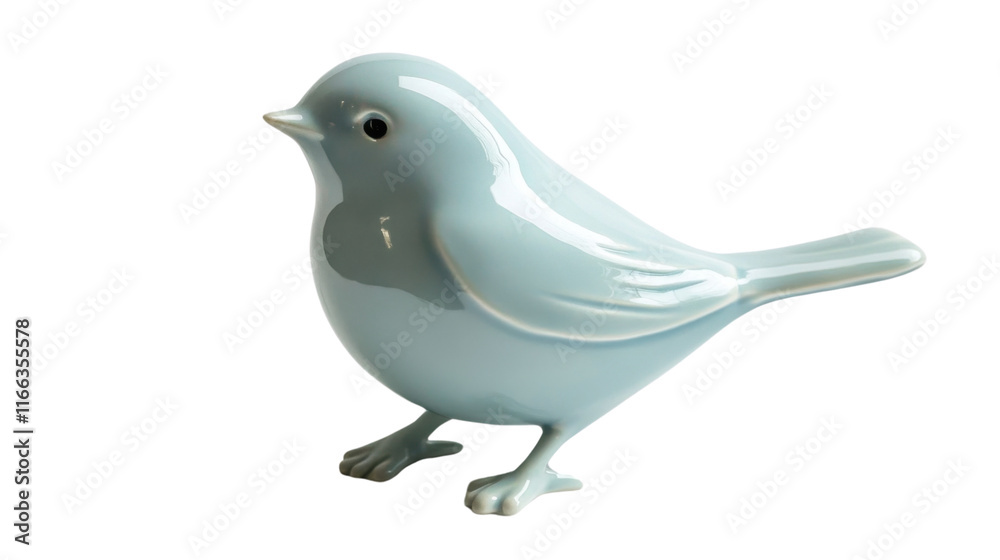 Ceramic bird figurine transparent background Ceramic bird figurine transparent background