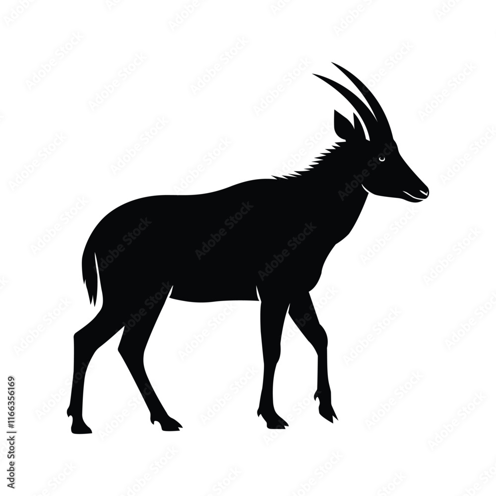 Fototapeta premium Goat Seloote vector design balck
