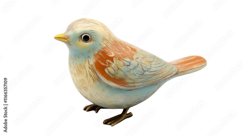 Ceramic bird figurine transparent background Ceramic bird figurine transparent background