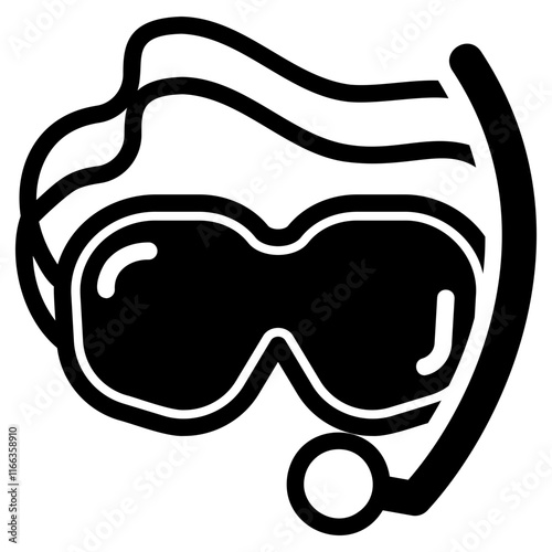 Diving snorkel icon