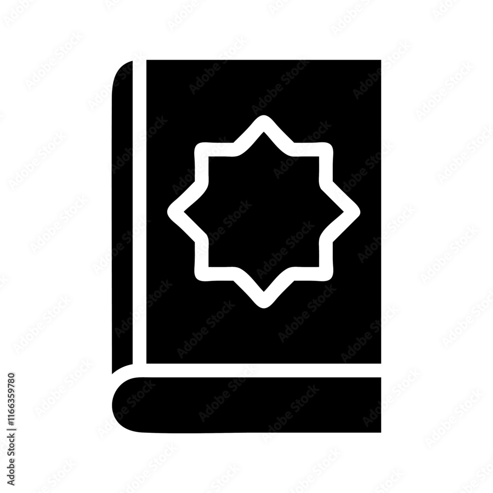 Quran book icon. Concept of faith, religion, and Islam. Quran book icon. Concept of faith, religion, and Islam.