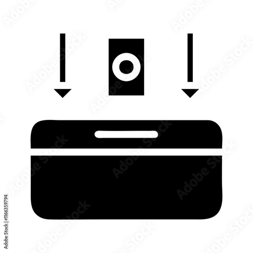 Vote ballot inserted into a box. Concept of democracy, election, and participation.