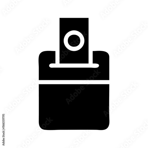 Ballot box icon. Concept of voting, election, democracy, and participation.