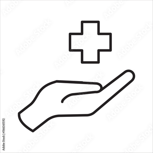 Life icon outline vector