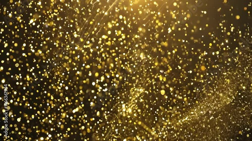 Sparkle Overlay Video Effect with Clear Background in Gold and Black Color
