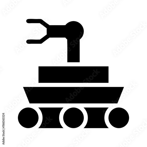 Robotic rover icon. Concept of automation, technology, and robotics.