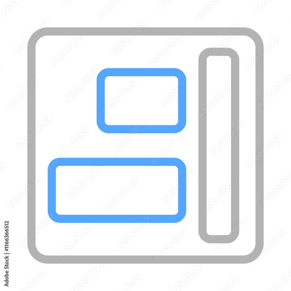 Website Page Layout Icon. Concept of Web Design and Structure. Website Page Layout Icon. Concept of Web Design and Structure.