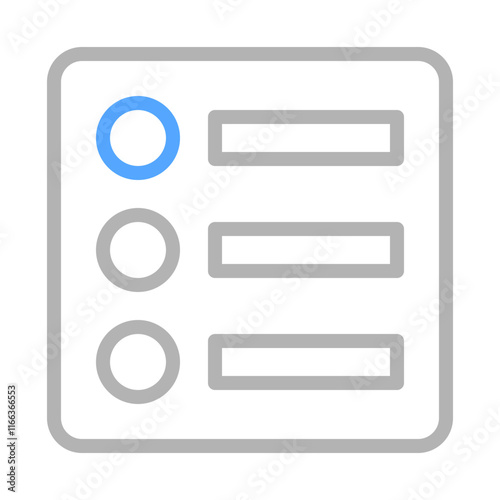 Radio button list icon. Concept of survey, questionnaire, and feedback.