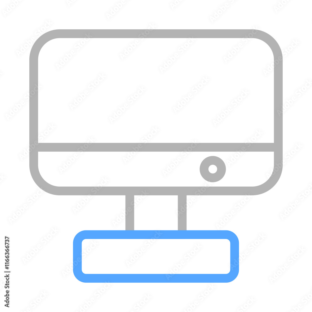 Computer monitor line icon. Concept of technology, connection, and network. Computer monitor line icon. Concept of technology, connection, and network.