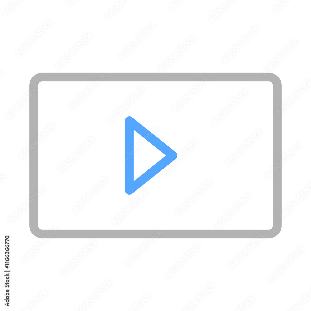 Play button icon. Concept of video, multimedia, and online streaming. Play button icon. Concept of video, multimedia, and online streaming.