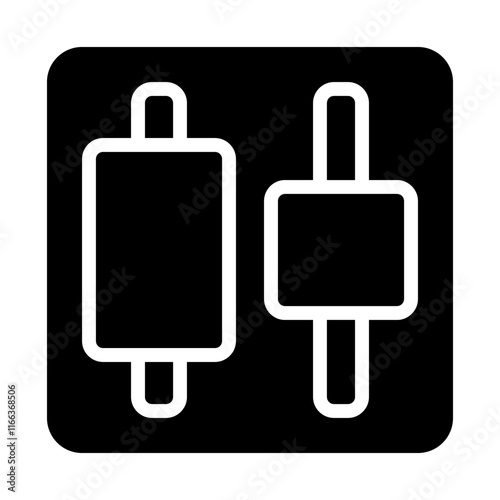 Control panel icon for adjusting settings. Concept of customization, configuration, and optimization.