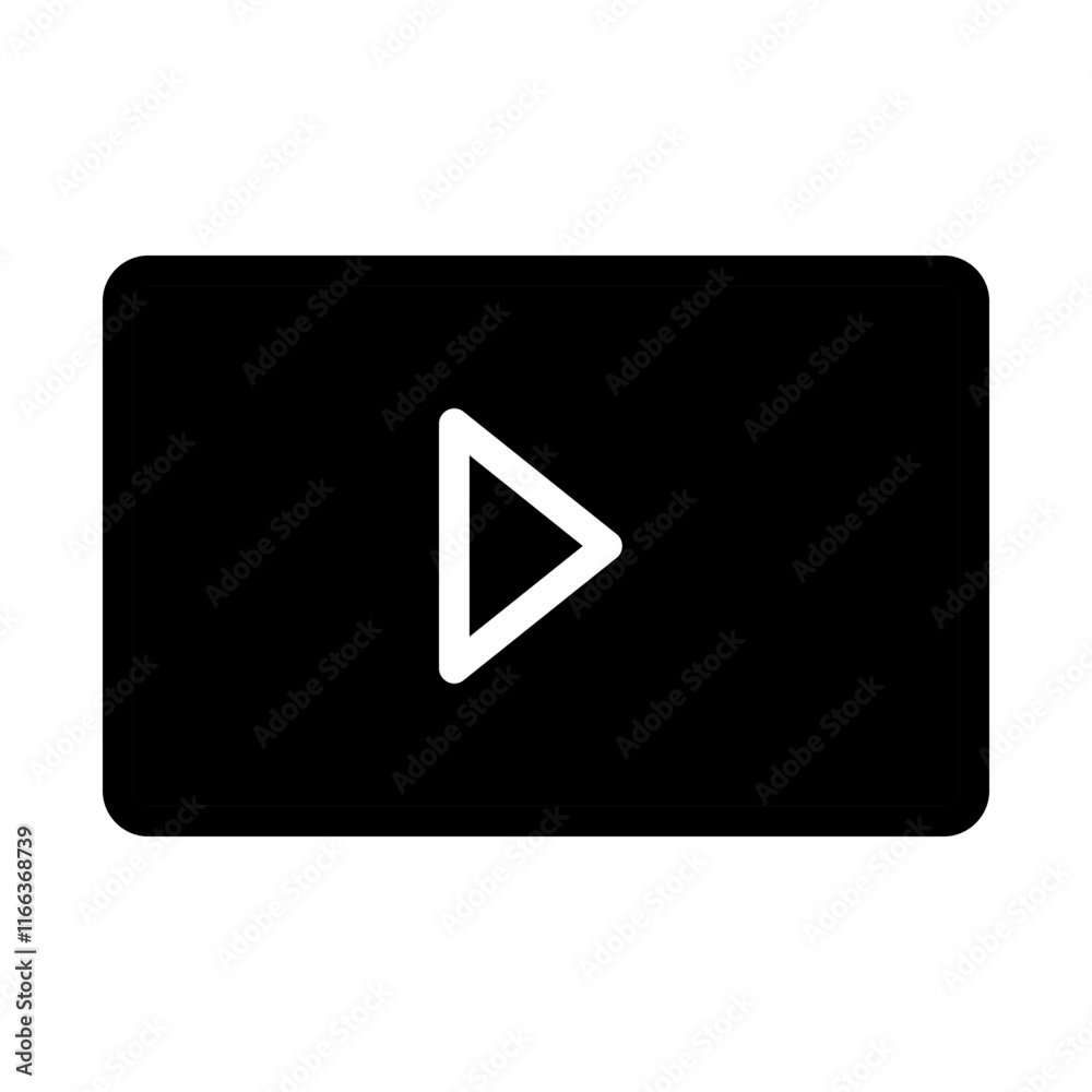Video play button icon. Concept of streaming, multimedia, and entertainment. Video play button icon. Concept of streaming, multimedia, and entertainment.