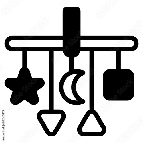 Crib toy icon
