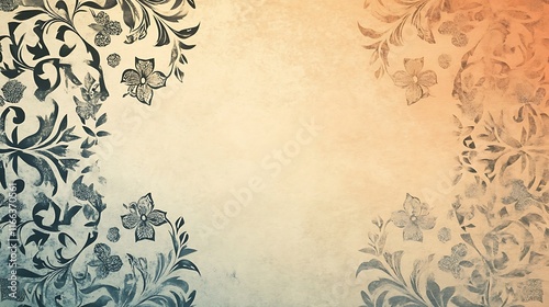 Wallpaper Mural Antique Floral Design Background With Text Space Torontodigital.ca