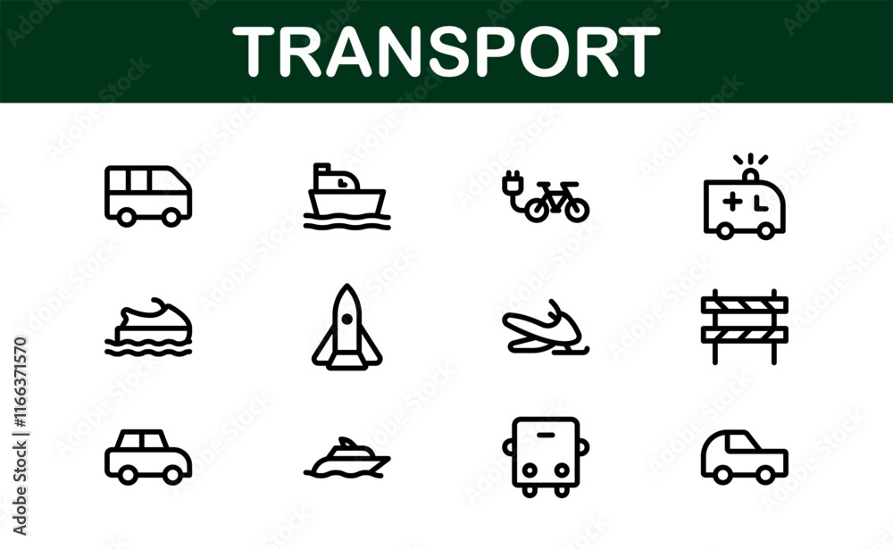 Comprehensive Transport Icon Pack. Editable, Minimalist Line Icons for Shipping, Logistics, Public Transport, and Travel Projects. Comprehensive Transport Icon Pack. Editable, Minimalist Line Icons for Shipping, Logistics, Public Transport, and Travel Projects.