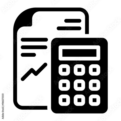 accounting glyph icon