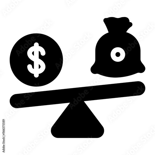 debt glyph icon