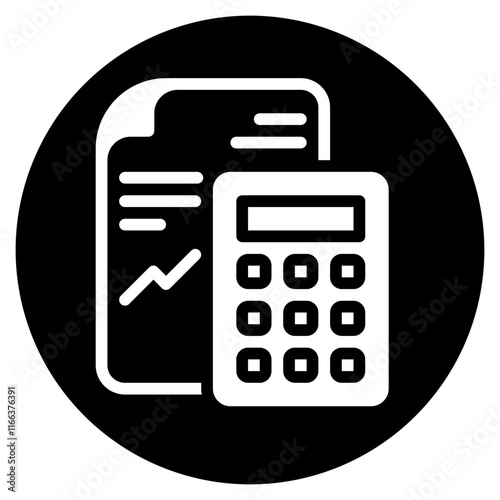 accounting glyph icon