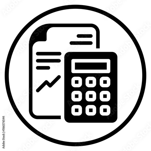 accounting glyph icon