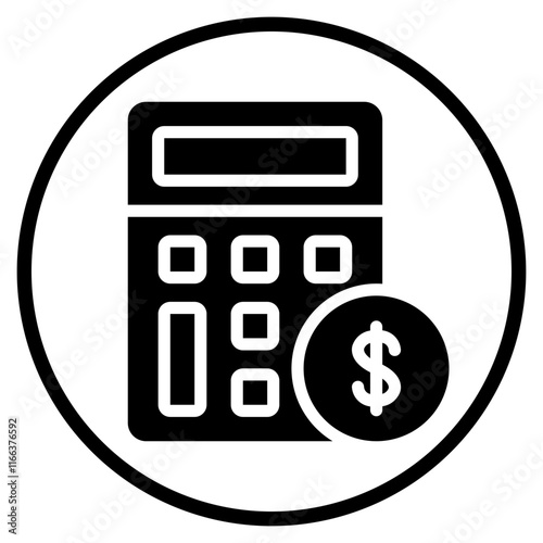 calculating glyph icon