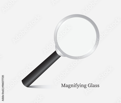  vector magnifying glass isolated on white background