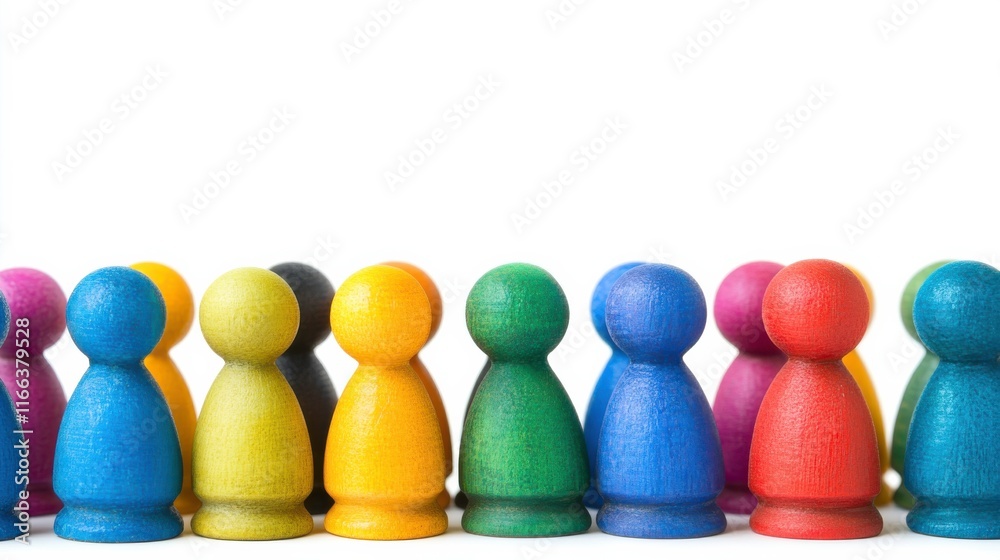 Community Gathering with Colorful Figures Community Gathering with Colorful Figures