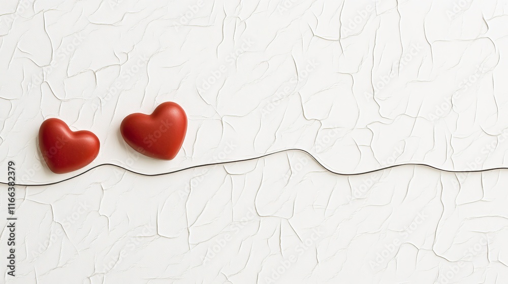 Intertwined Red Hearts Simple Vector Line Drawing on White Background, Minimalist Line Art Clipart Style, Clean Vector Logo for Valentine's Day Intertwined Red Hearts Simple Vector Line Drawing on White Background, Minimalist Line Art Clipart Style, Clean Vector Logo for Valentine's Day