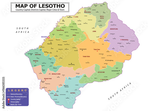 African Countries Geography Political map. Political map of country with capital, province or state capital, major cities and town.