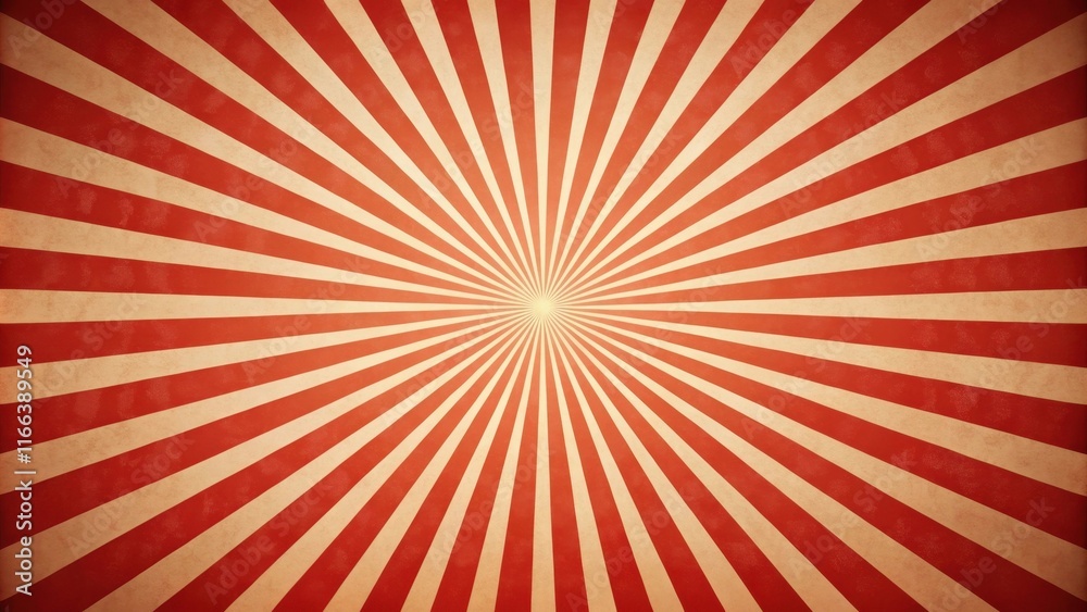 Retro Sunburst Design Red and Beige Radial Stripes Background Retro Sunburst Design Red and Beige Radial Stripes Background