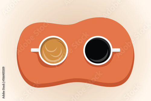 Coffee beverage Concept. Colored flat vector illustration isolated.