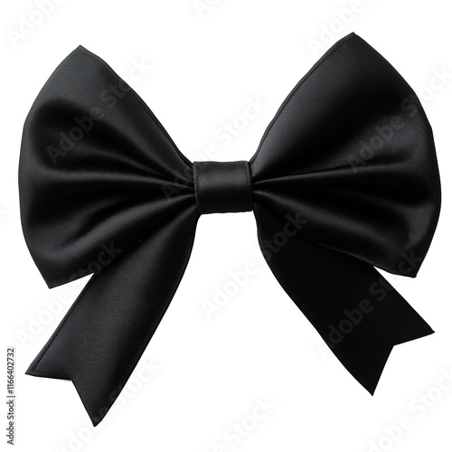 Black Bow Ribbon for Black Friday in Transparent Background