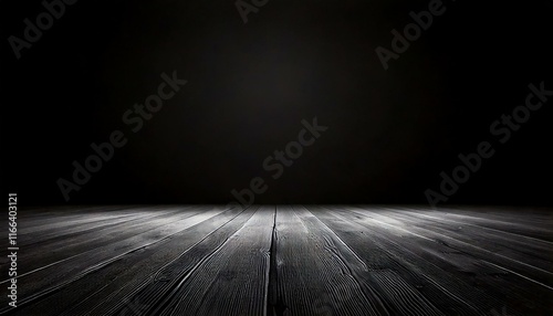 Obraz na płótnie dark room interior with black floor w salonie