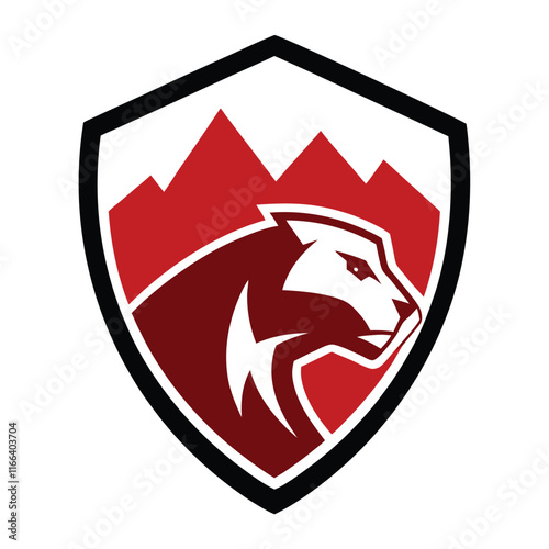 A sleek mountain panther mascot logo exuding strength and agility, with sharp features, dynamic lines, and a bold design that captures the spirit of resilience and power.