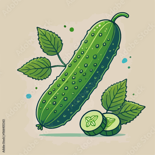 cucumbers on a white background