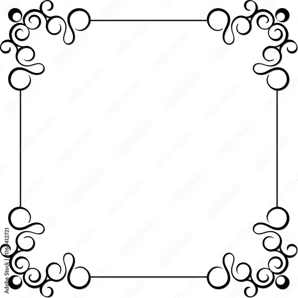 Vector Design of a Black Leaf Ornament Frame with a Natural Theme Vector Design of a Black Leaf Ornament Frame with a Natural Theme