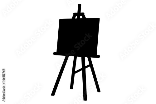 Painting with Easel isolated