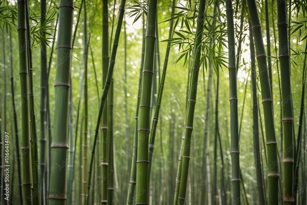 arafed bamboo trees in a forest with green leaves arafed bamboo trees in a forest with green leaves