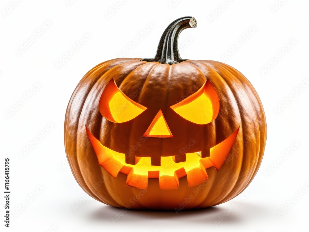 Spooky and Grinning Halloween Pumpkin Carved with a Menacing Face, Perfect for Holiday Decorations, Festivities, and Seasonal Celebrations Spooky and Grinning Halloween Pumpkin Carved with a Menacing Face, Perfect for Holiday Decorations, Festivities, and Seasonal Celebrations