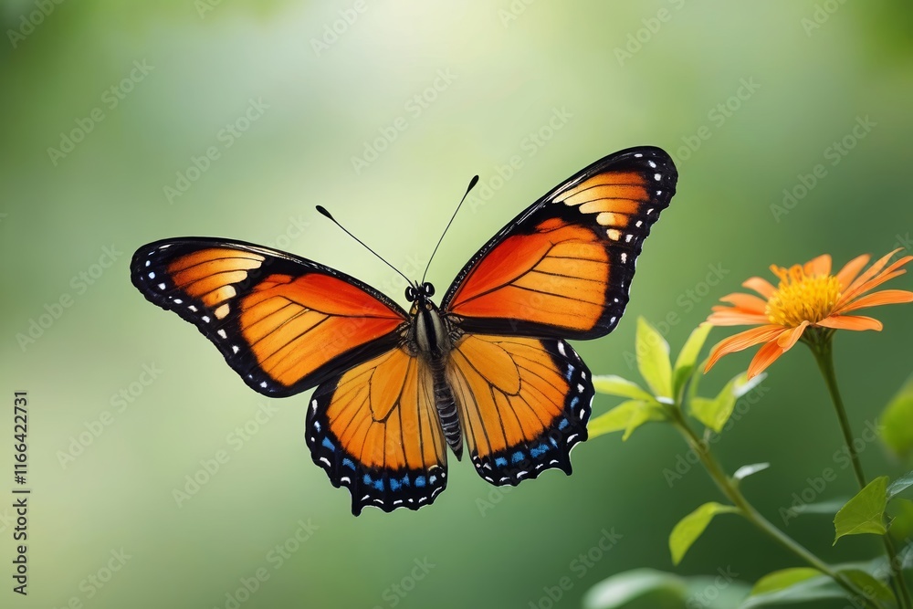 there is a butterfly that is sitting on a flower there is a butterfly that is sitting on a flower