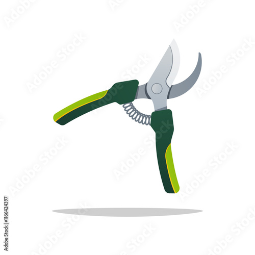 Secateurs garden pruner vector isolated on white background.