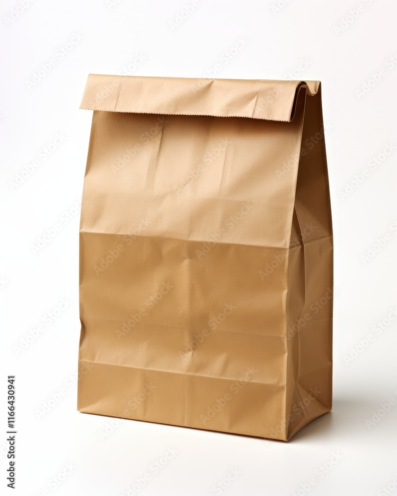Brown Paper Lunch Bag for Packing Food, Eco-Friendly and Versatile, Ideal for Meal Prep, School Lunches, and Picnics, High-Quality Image