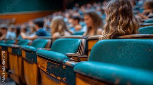 Audience seated in a lecture hall.