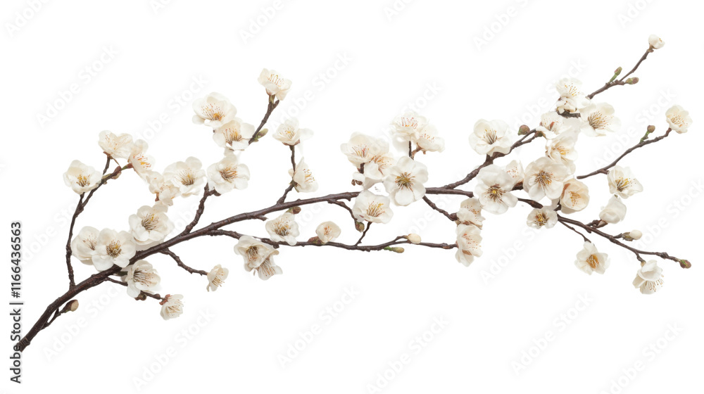 Blooming tree branch transparent background Blooming tree branch transparent background